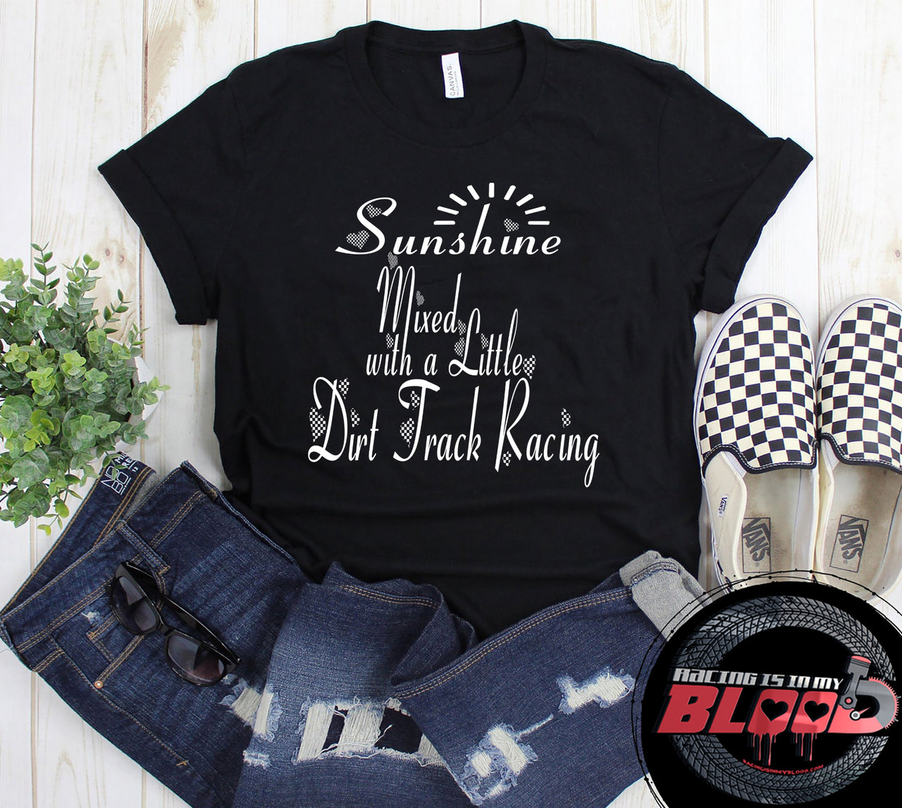 dirt racing girl t-shirts