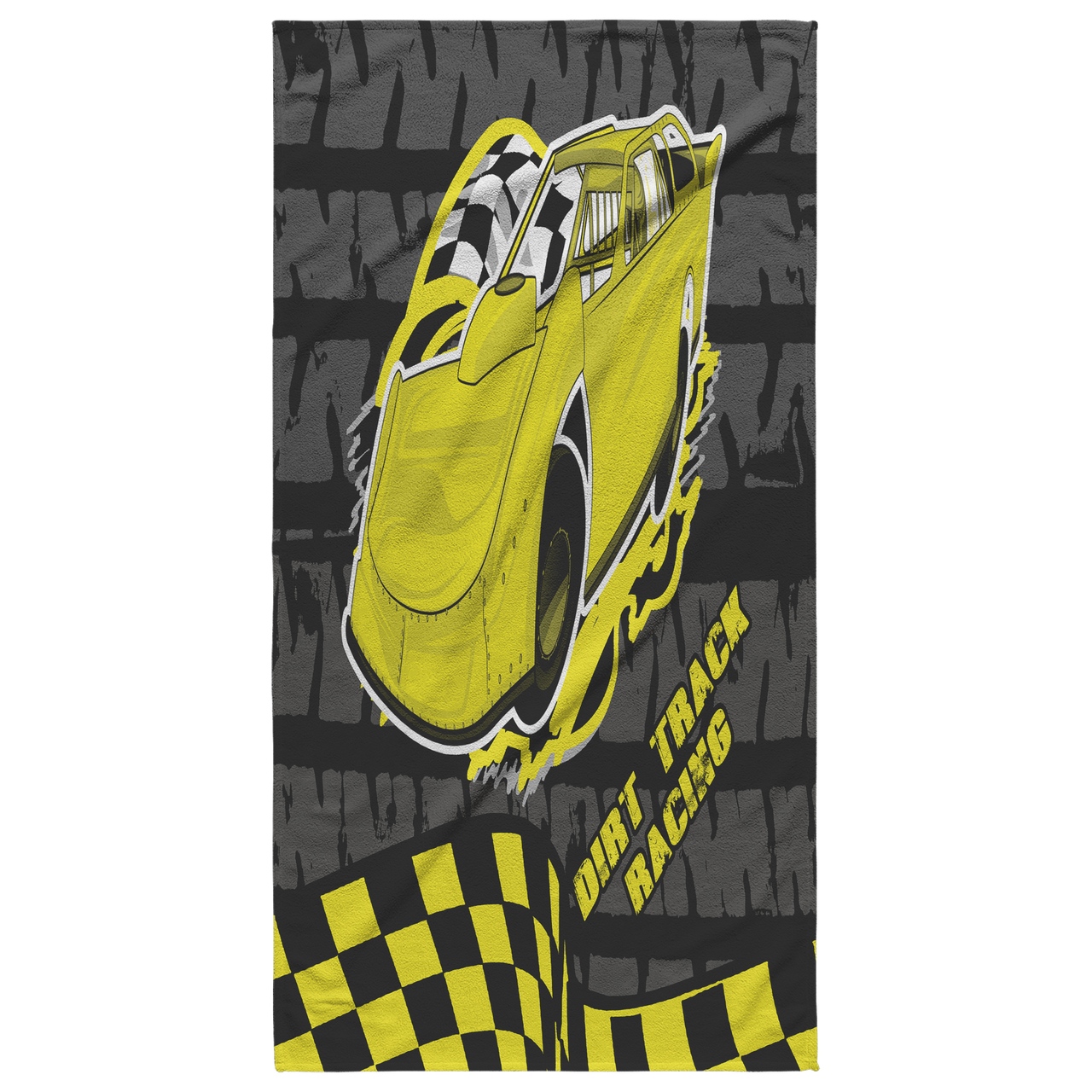 dirt racing late model beach towel