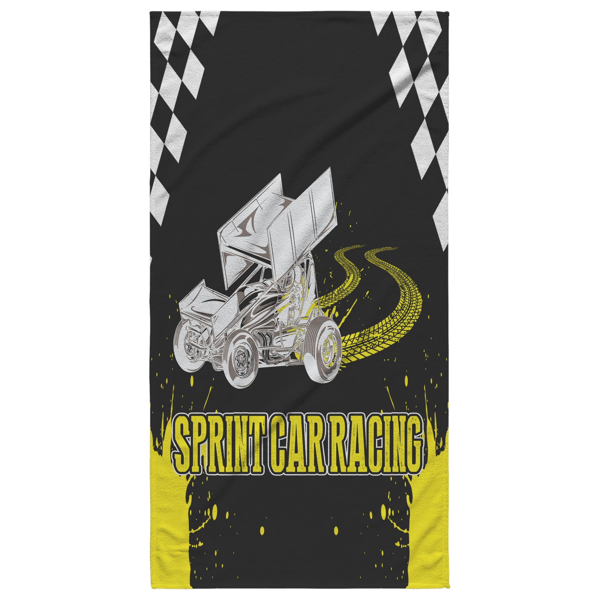 Sprint Car Racing Beach Towel
