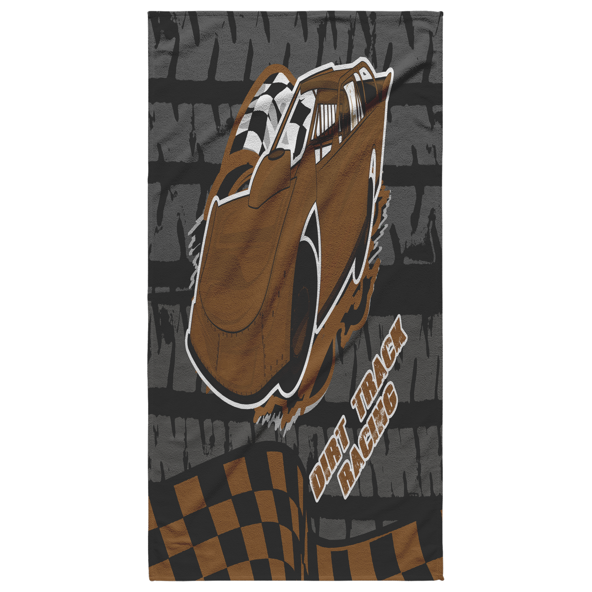 dirt racing late model beach towel