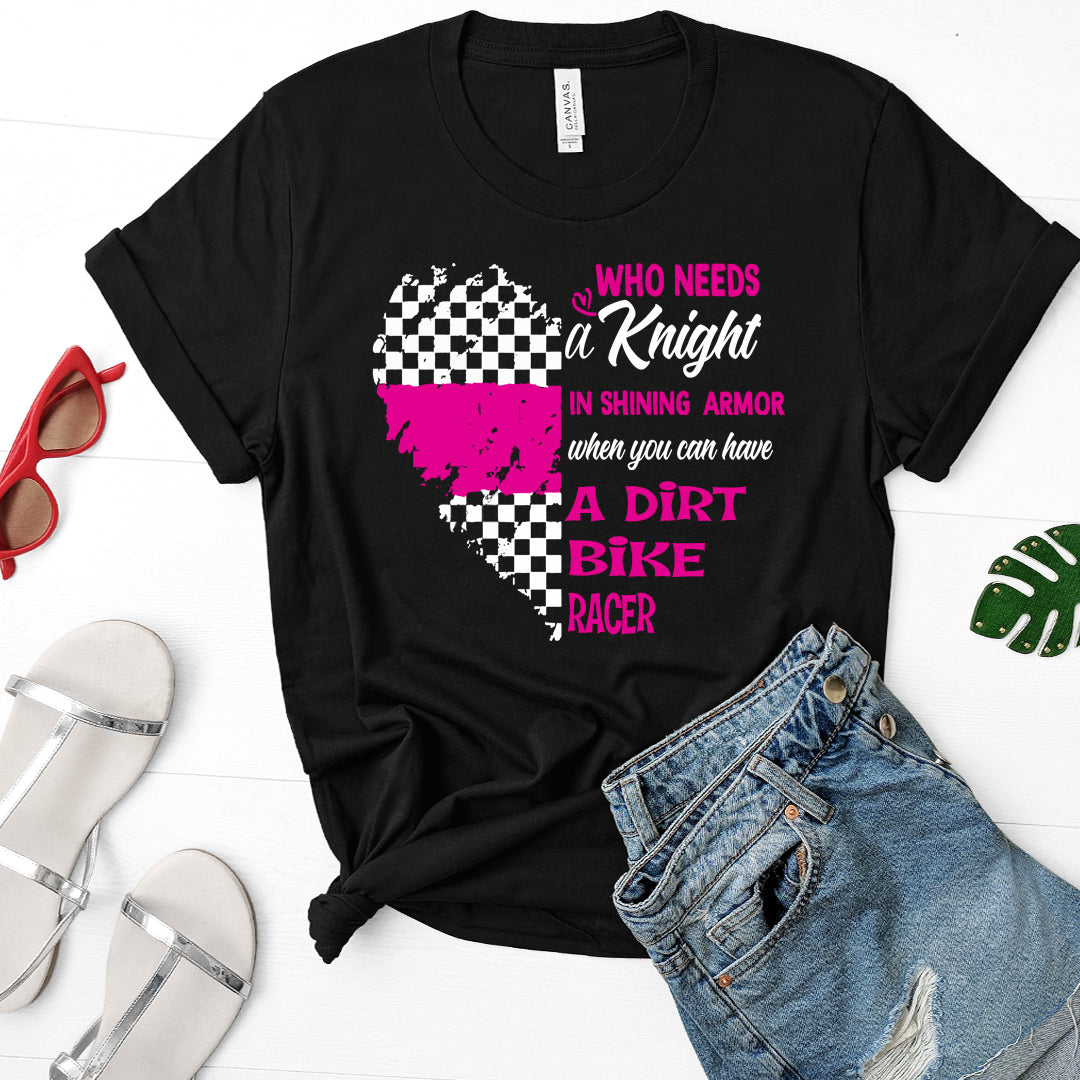 dirt racing women's t-shirts