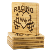Racing Wife Bamboo Coaster