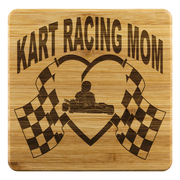Kart Racing Mom Bamboo Coaster